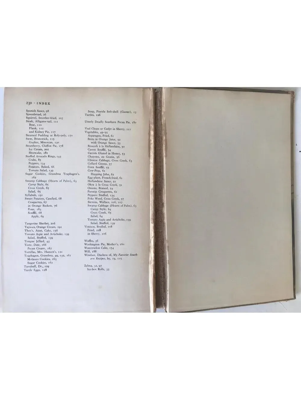Cross Creek Cookery Cookbook, Marjorie Kinnan Rawlings, 1942 First Edition